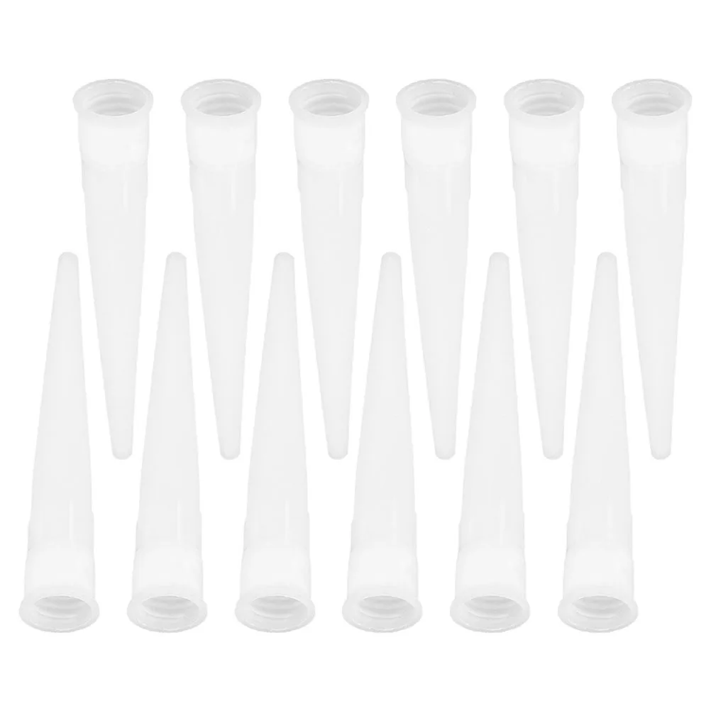 

50pcs Glass Glue Nozzle Reusable Sealant Plastic Nozzles For Silicone Caulking Tool Accessories Power Tools Maintenance
