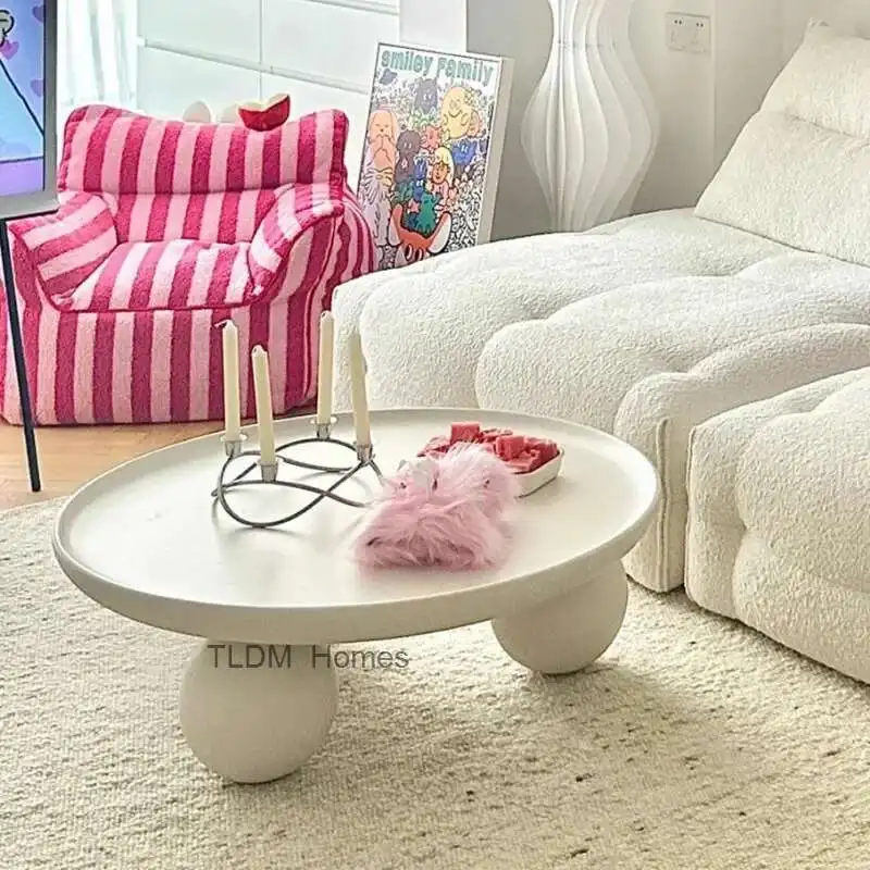 Maquiagem mesa de centro quarto design redondo moderno luxo piso centro mesa cabeceira pequena centro sala estar móveis