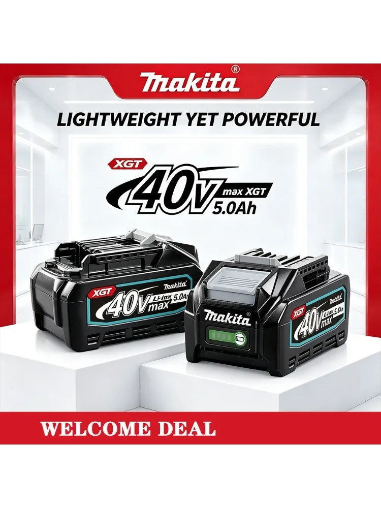 Hochwertige Makita 40V 5,0Ah Li-Ionen-Batterie – 5000mAh Hochleistungs-Ersatzakku für BL4050 BL4040 Akku-Werkzeuge