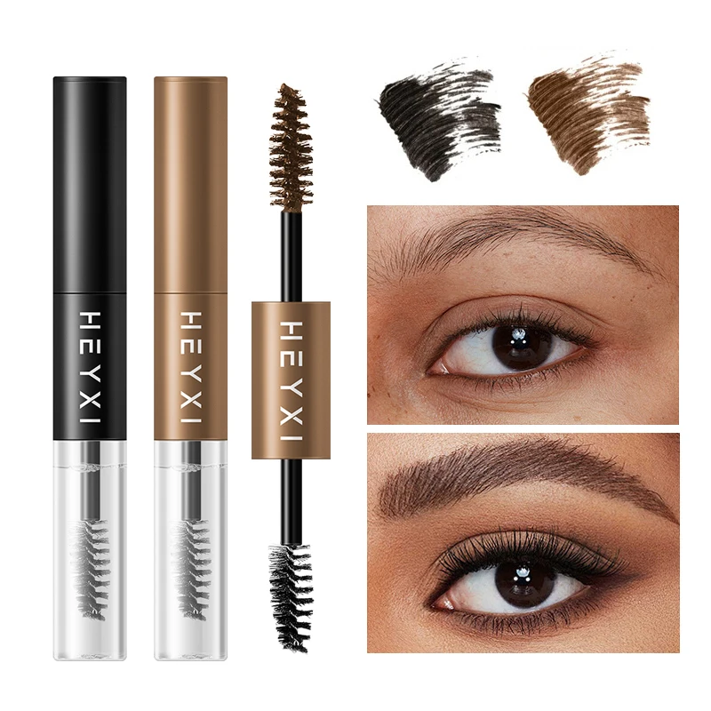 Double ended styling eyebrow dye, waterproof and sweat proof, long-lasting color fixing, creating a natural eyebrow makeup