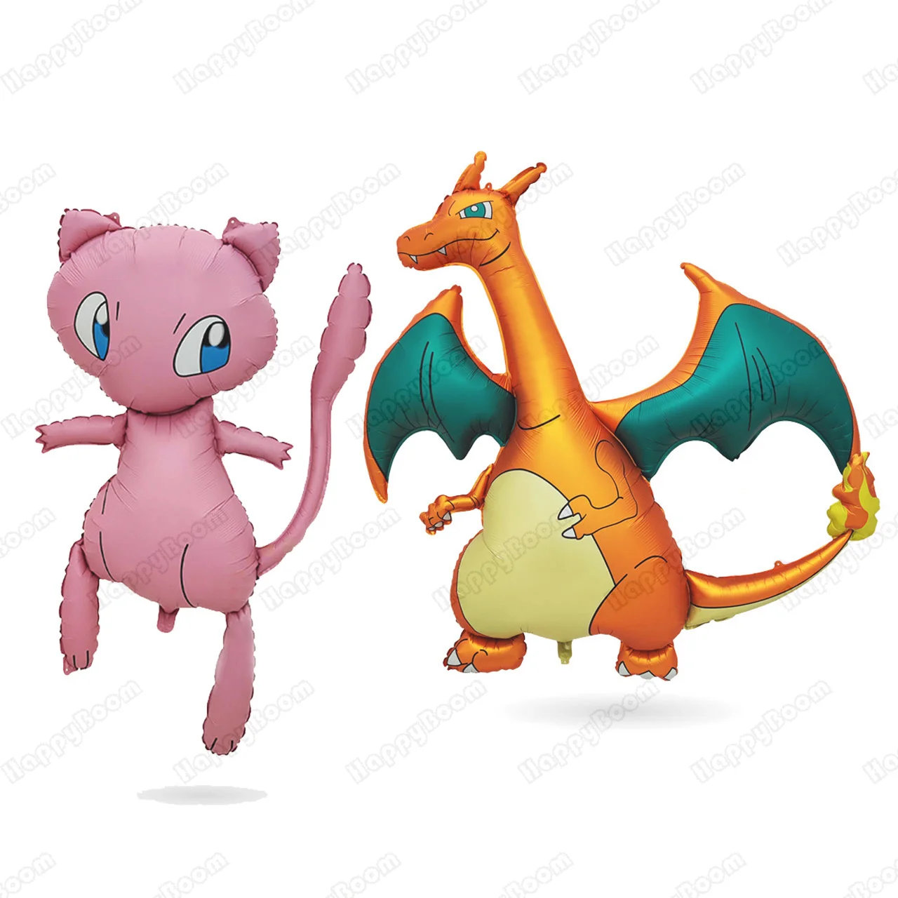 Globo de Pokémon 3D grande dragón que respira fuego Mew globo de aluminio decoración de fiesta de cumpleaños para niños Globos Baby Shower juguete para regalo