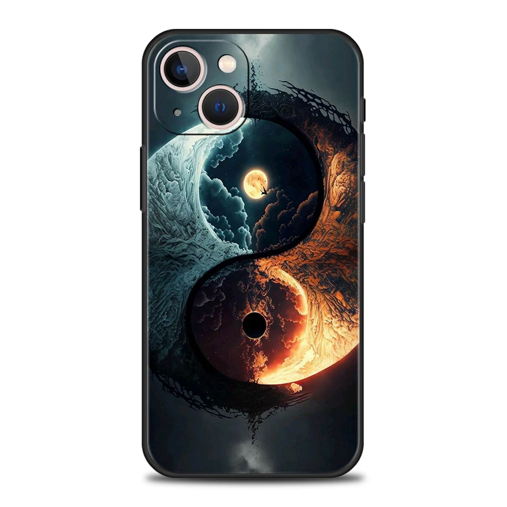 Bagua Formation Phone Case for iPhone 16 15 14 13 12 Pro Max 11 Pro Max 7 8 Plus XS XR Max Shockproof Soft Shell Capas Bags