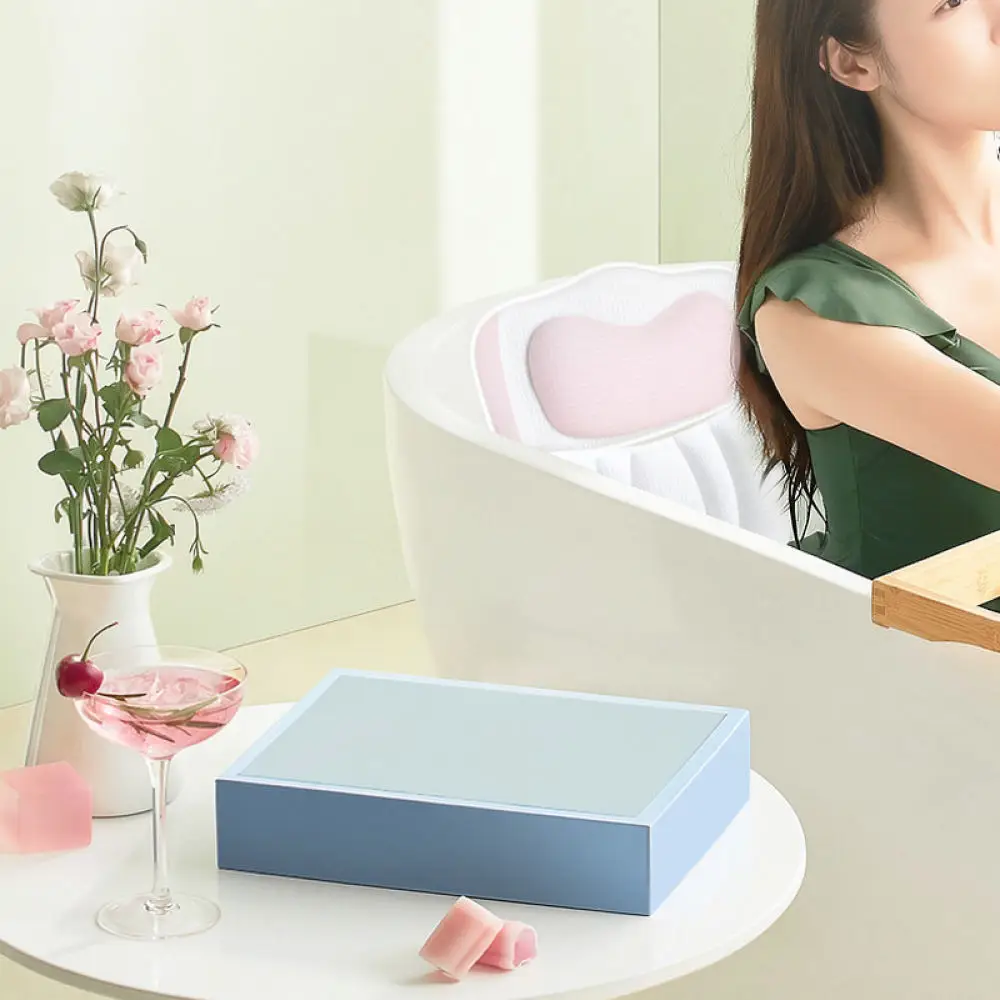Luxury Bath Tub Cushion Waterproof Anti Slip Head Neck Support Pillow Polyurethane Pad For Relaxing Home SPA Bathing Accessories