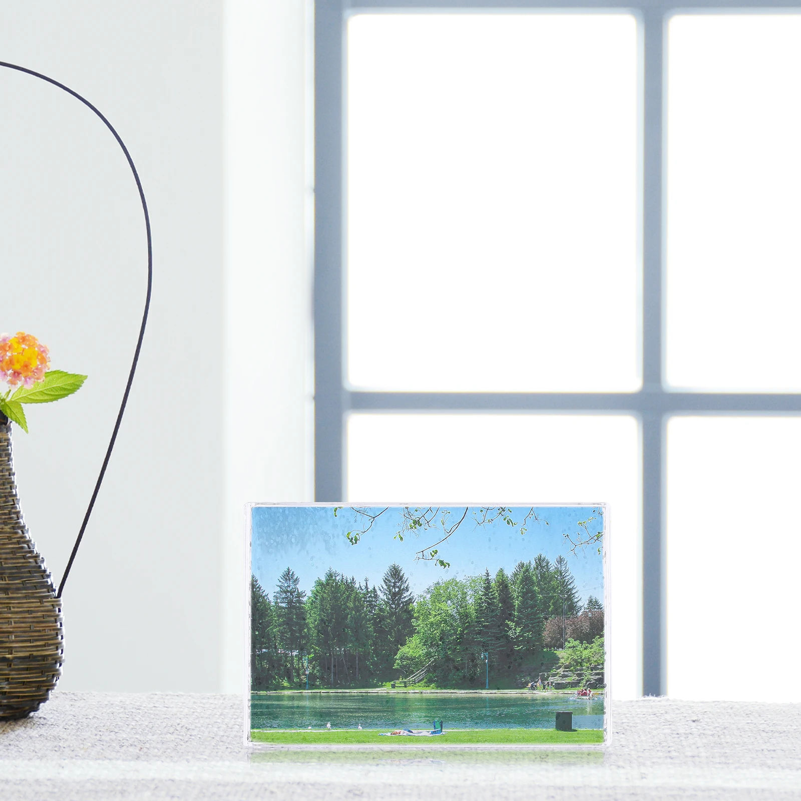 

Sublimation Blank Snow Globe Photo Frame Heat Transfer Liquid Frame for DIY Printing Picture Display Home Decor Sublimation