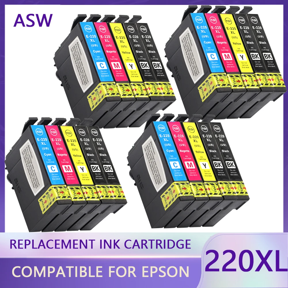 220 220XL T220 Compatible Ink Cartridge For Epson XP-320 XP-420 XP-424 WF-2630 WF-2650 WF-2660 WF-2750 WF-2760(Australia)