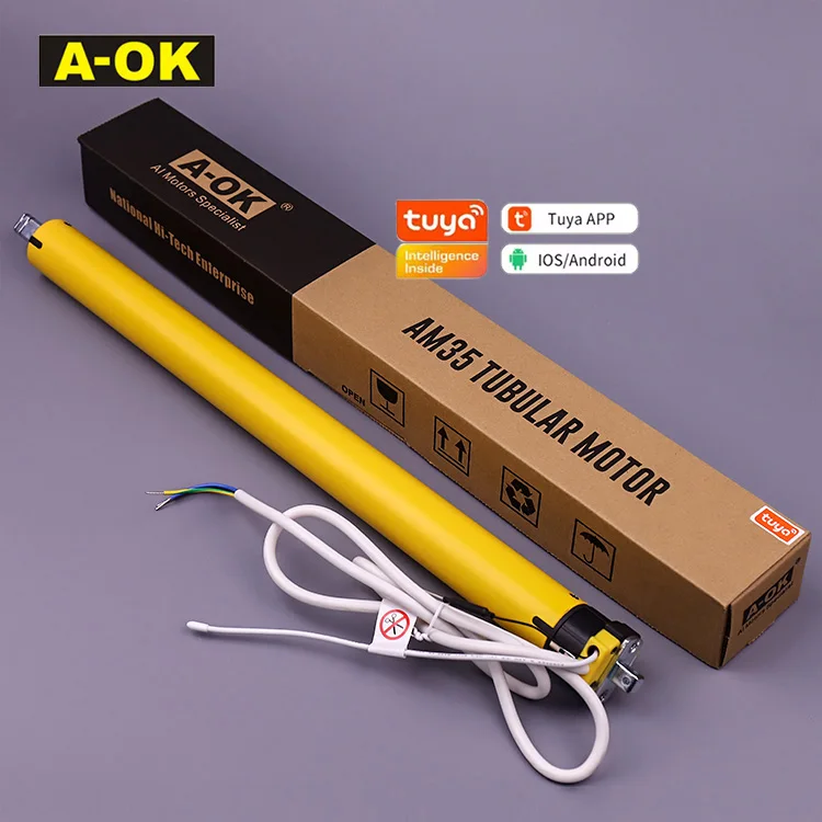 

A-OK Motor AM35 Tuya Wi-Fi Моторизованные рулонные жалюзи Затвор 35 мм a OK Мотор для трубчатых штор