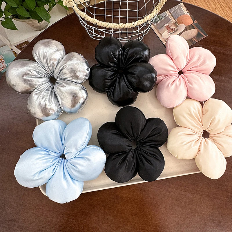 Exaggerated Oversized Flower Scrunches Headdress For Women Girls Trendy Elastic Hair Band Sweet Versatile Hair Accessories Gifts