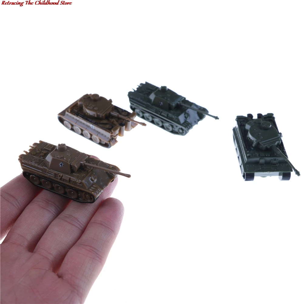 1Pcs 1:144 Scale Finished Model Toy 4D Sand Table Plastic Tiger Tanks World War II Germany Panther Tank