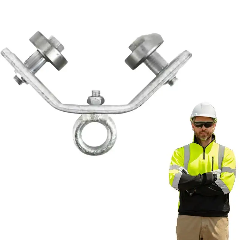 

Crane Bearing Wheel Angle Iron Cable Pulley Crane Lifting Ring High-Load Wire Rope Suspending Towing Equipment Forprofessionals