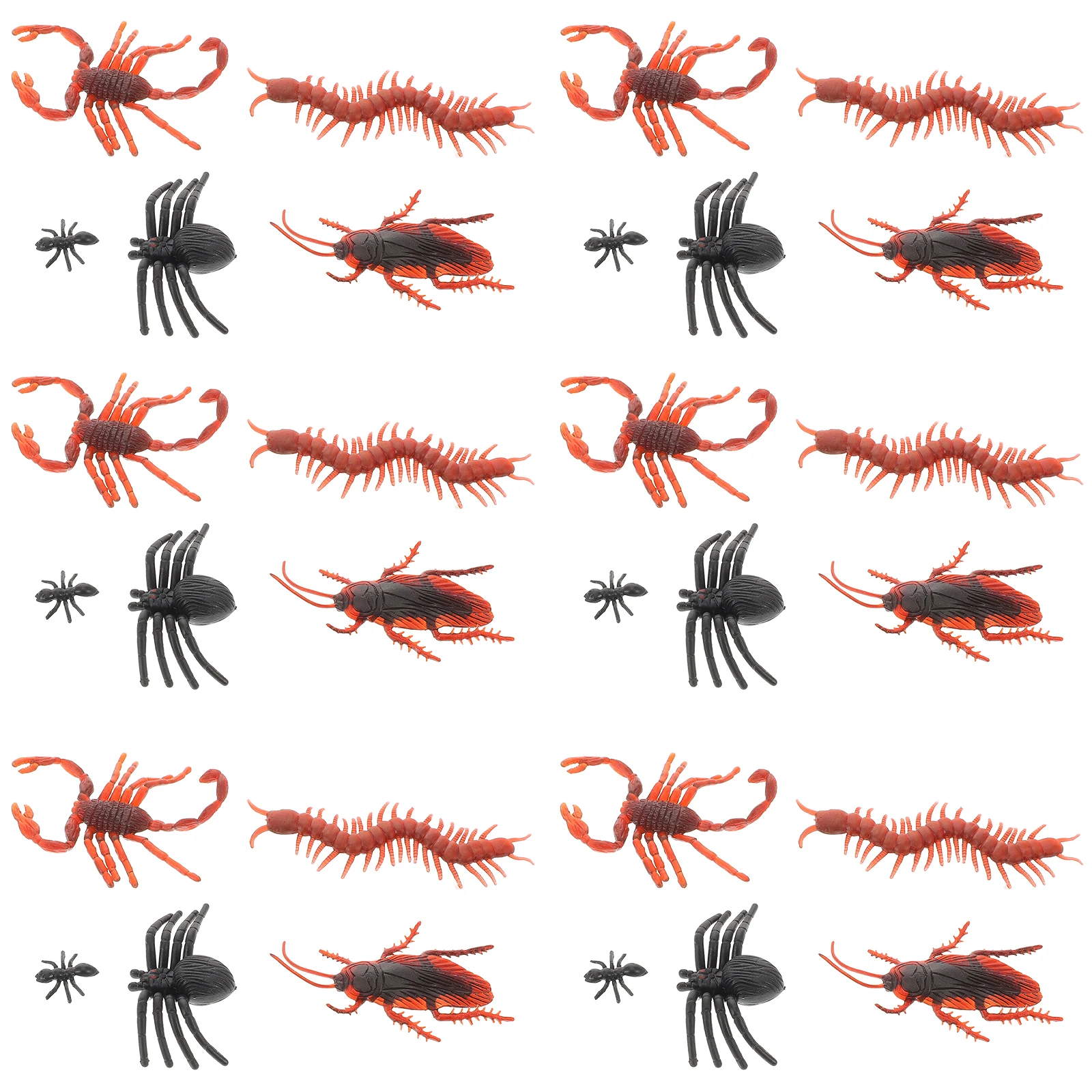 

50pcs Prank Toys Realistic Fake Bugs Animal Halloween Scorpion Spider Ant Cockroach Gecko April Fools Day Prop