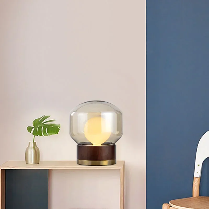 Nordic Style Glass Table Lamp Originality Fashion Study Bedroom Table Lamp Guest Room Modern Indoor Lighting Lampu Meja FYTL image 5