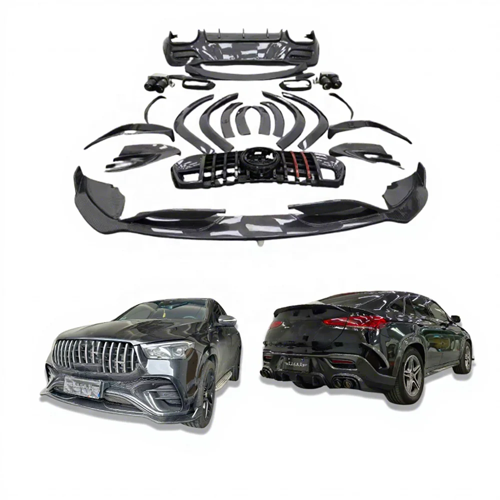 GLE 63 AMG for Mercedes-Benz GLE53 GLE63 GLE450 SUV Coupe 2024-2025 B Style Carbon Fiber Body Kit Car Spoiler Upgrade Gle 53 Kit