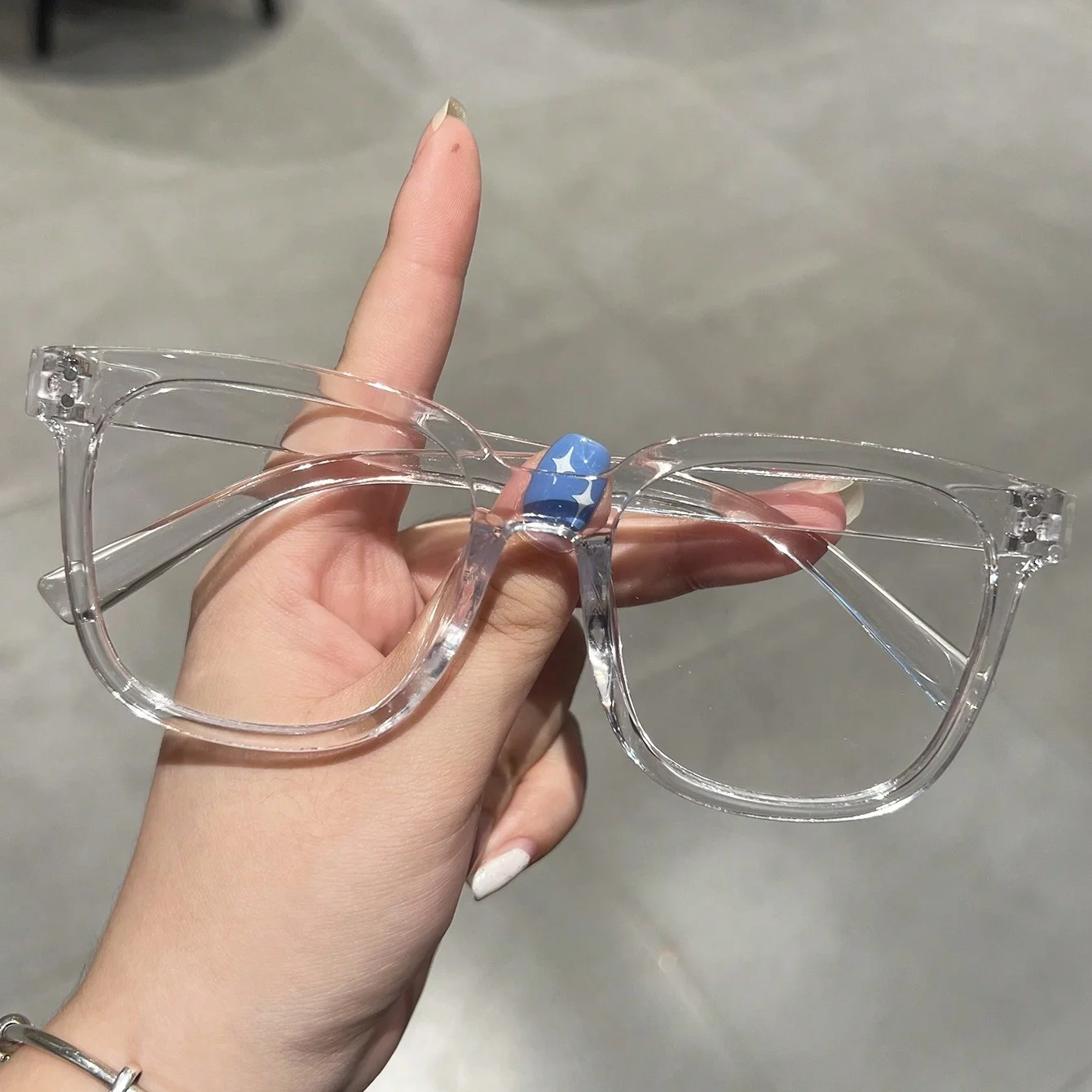 1 قطعة نظارات عادية للجنسين نمط جديد خمر إطار كبير برشام تصميم شخصية متعددة الاستخدامات عادية مريحة رؤية واقية f #4