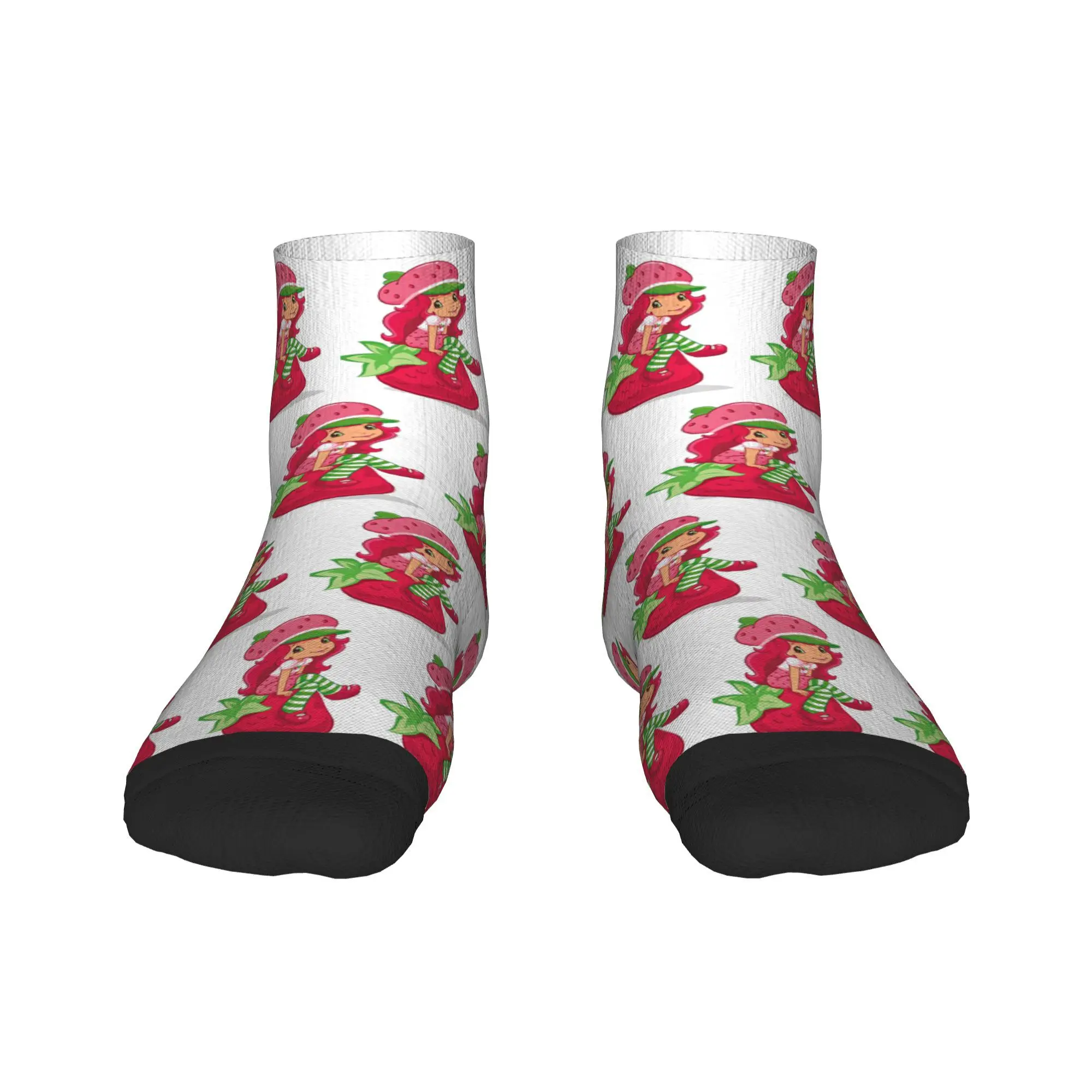 

Strawberry shortcake girl cartoon anime Socks Harajuku Super Soft Stockings All Season Socks Accessories for Unisex Christmas