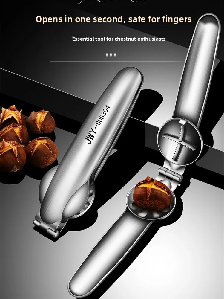 

Thiened 304 Manual Chestnut Opener Kitchen Tool for Peeling Chestnuts Cross Knife ell Remover Chestnut Craer