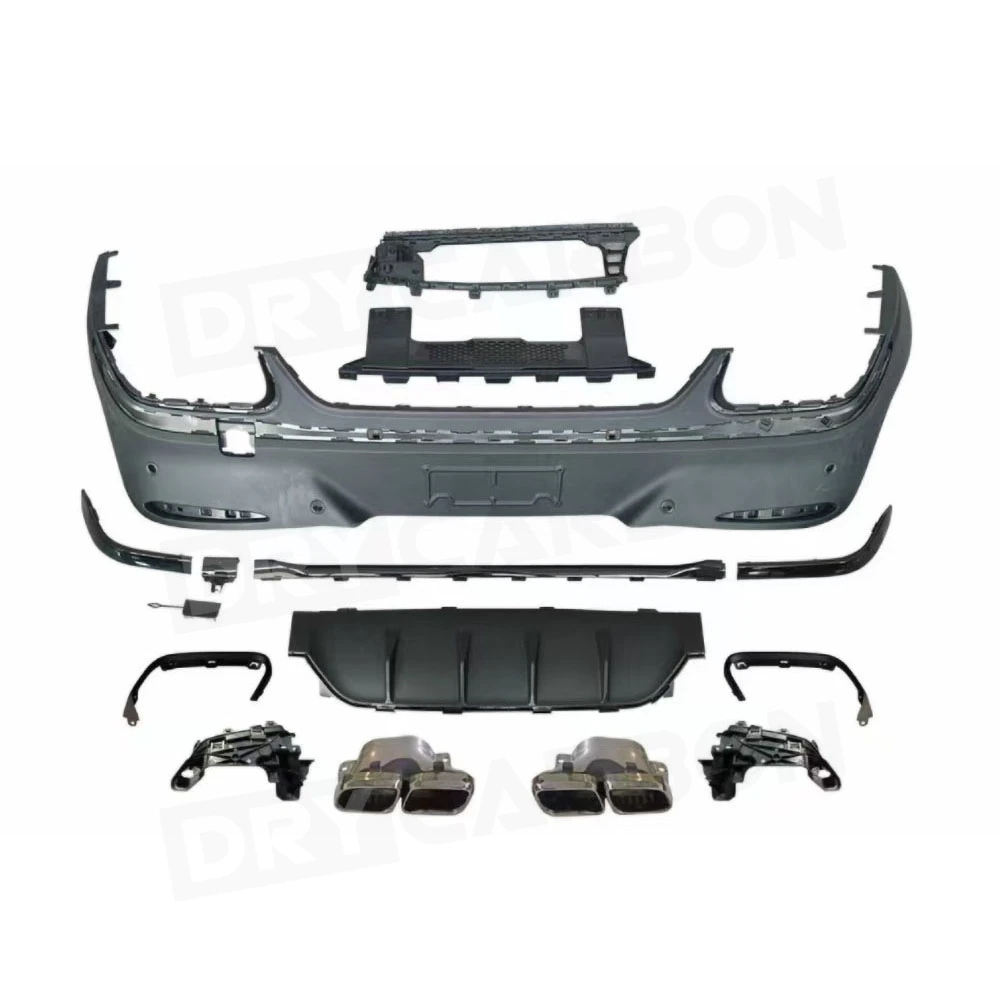 Rear Bumper Diffuser Exhaust Tips Rear Diffuser Spoiler Body Kits for Benz C254 GLC43 GLC63 for AMG Coupe 2024-2025 PP