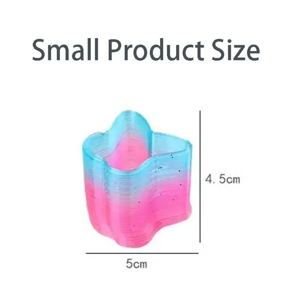 5pcs Multi-Shape Rainbow Magic Springs Toys Plastic Birthday Party Favors Creative Spring Coil Pinata Fillers Gifts Goodie Bag