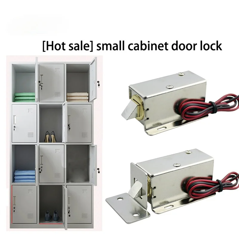 Mini Waterproof Electromagnetic Lock DC 12V Electric Latch Lock Small Electric Control Cabinet Door Lock Access Control