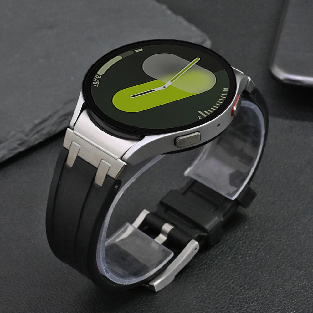 Silikon-Sportarmband für Samsung Watch 7 6 5 4 40 mm 44 mm 6/4Classic 47 mm 43 mm 42 46 mm ohne Lücken für Samsung Galaxy 5Pro 45 mm