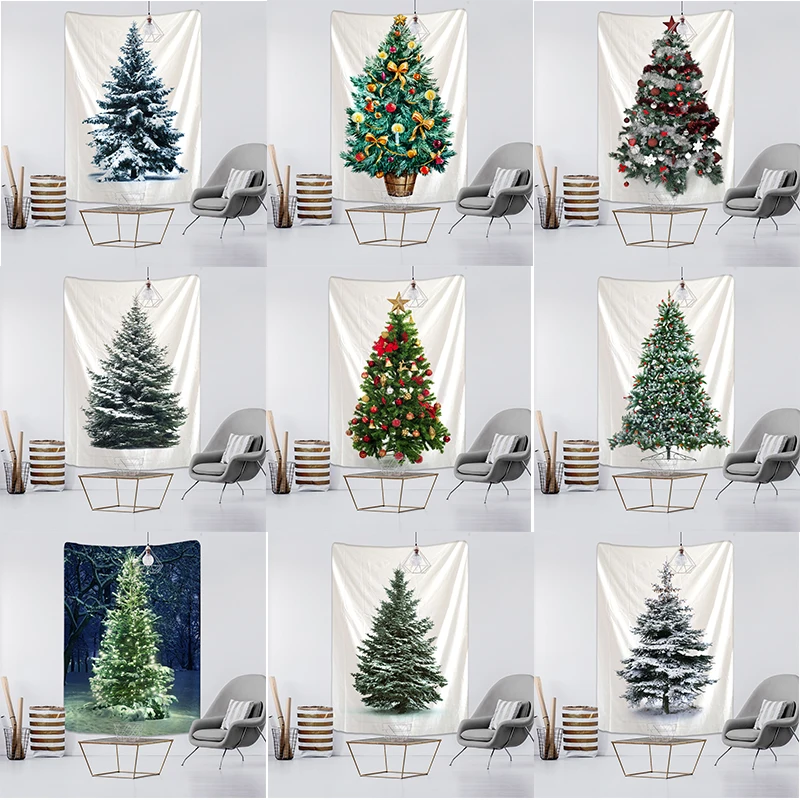 Christmas tree tapestry  decoration New Year gift wall  background cloth living room  home 