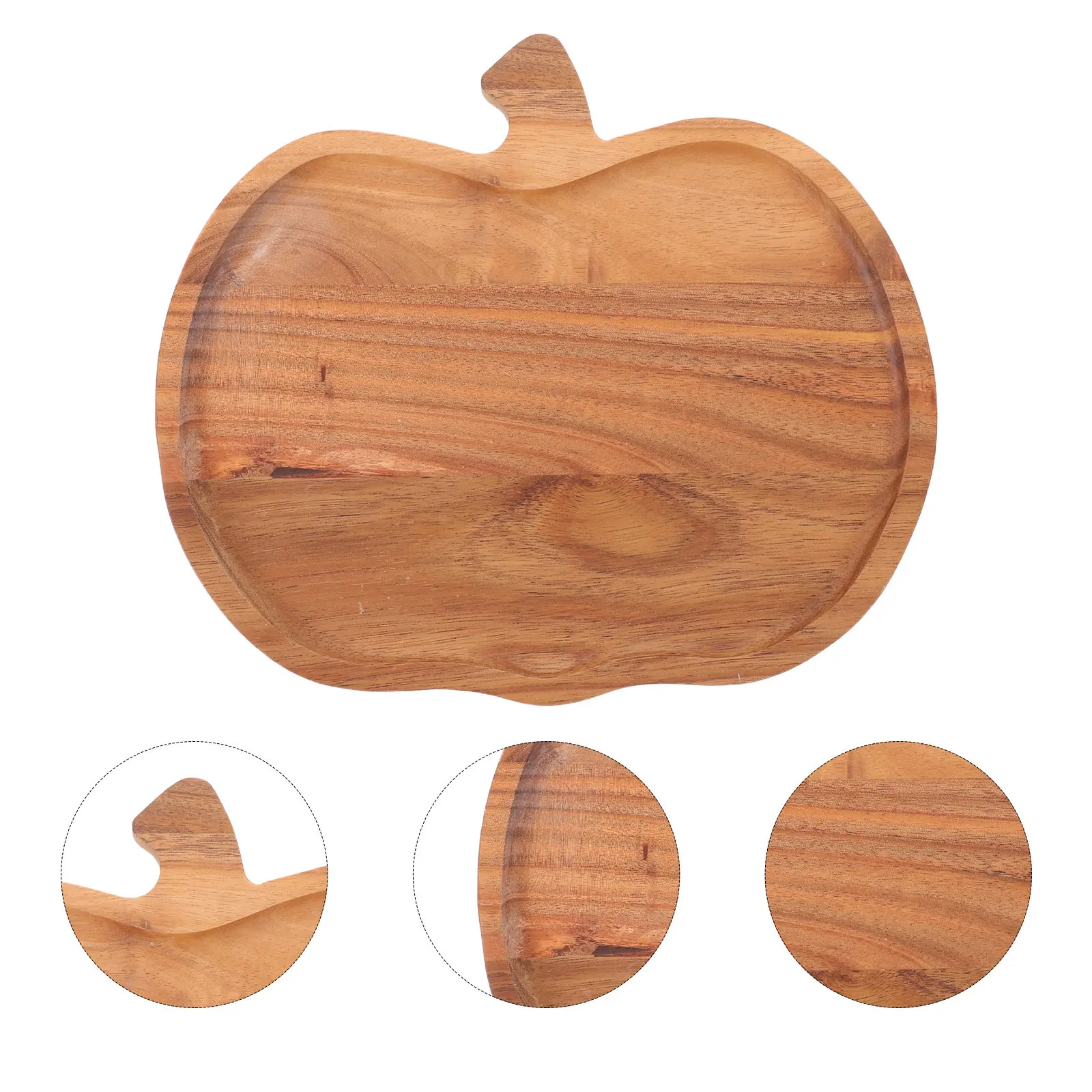 Wooden Pumpkin Platter Halloween Charcuterie Board 9x8x0.6 Rustic Fall Snack Cheese Dish Thanksgiving Serving Tray