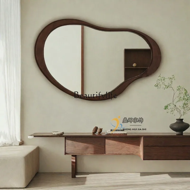 

Medieval style bathroom mirror Household American special-shaped bathroom intelligent makeup mirror