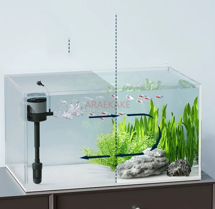 Fish tank filter, four in one oxygenation, wave making, pumping pump, aquarium, fish tank circulating submersible pump, silent