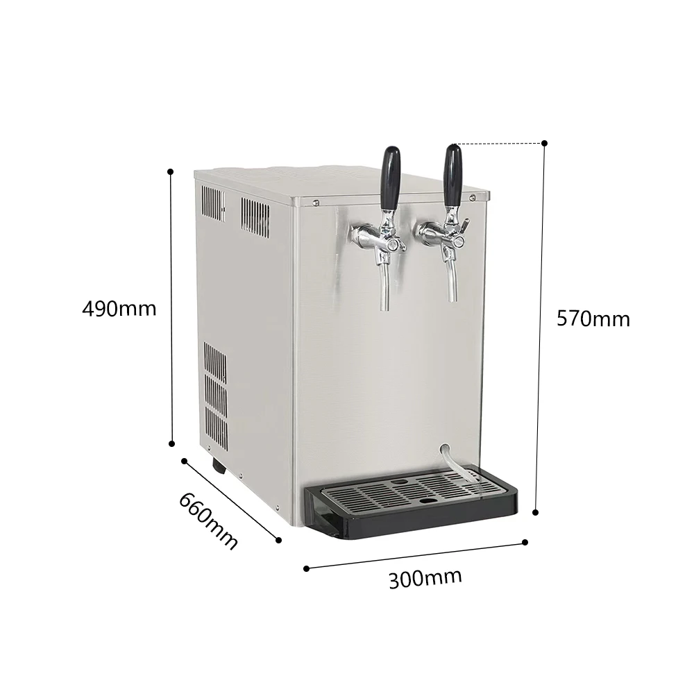 Commercial Beer Dispenser Machine Stainless Steel 2 Tap Draft Beer Dispenser Juice Drink Equipment For Bar