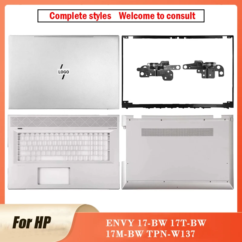 

New Original For HP ENVY 17-BW 17T-BW 17M-BW TPN-W137 Laptop LCD Back Cover Front Bezel Palmrest Bottom Case Hinges 17.3 Inch