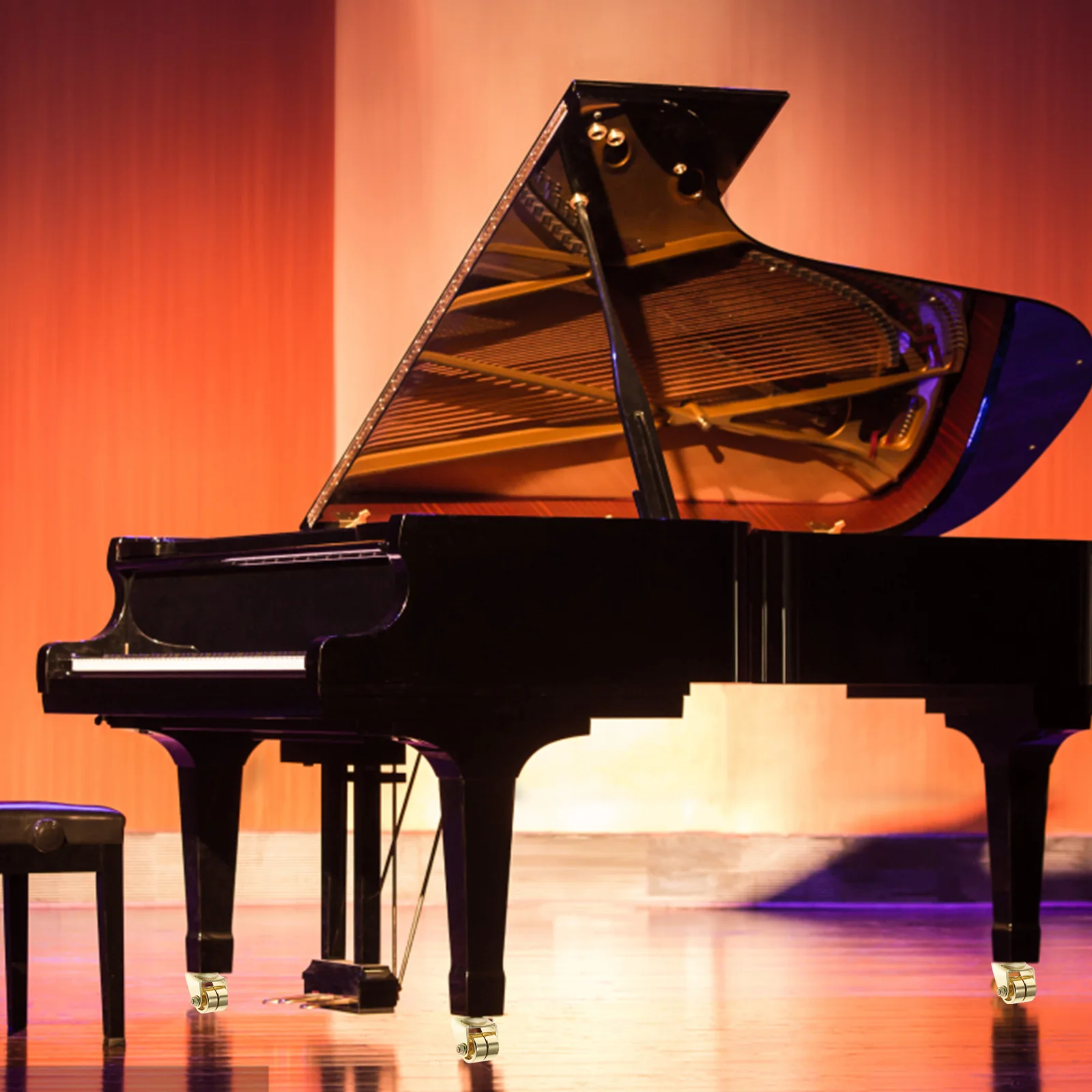 

1 pc Piano Casters Wheels Brass Hardware Gold Universal Fit Upright Grand Piano Moving Supplies Durable Eco-Friendly