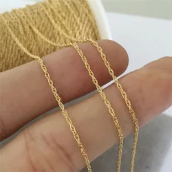 No Fade No Rust Fashion Real 14K Gold Filled Rope Chain Bulk Hot Sale for Woman Jewelry Making