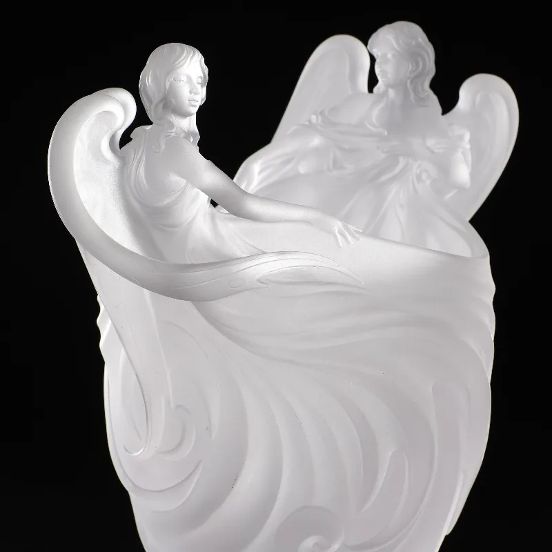 Glazed vase sacred, sculpture hand lost wax casting altar center decoration sacred blessing decoration