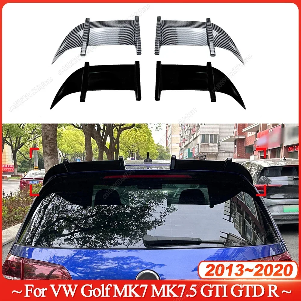 

For VW Golf 7 7.5 MK7 MK7.5 GTI GTD R 2013-2020 AK Style Rear Roof Window Boot Lip Spoiler Bodykits Tuning ABS Gloss Black