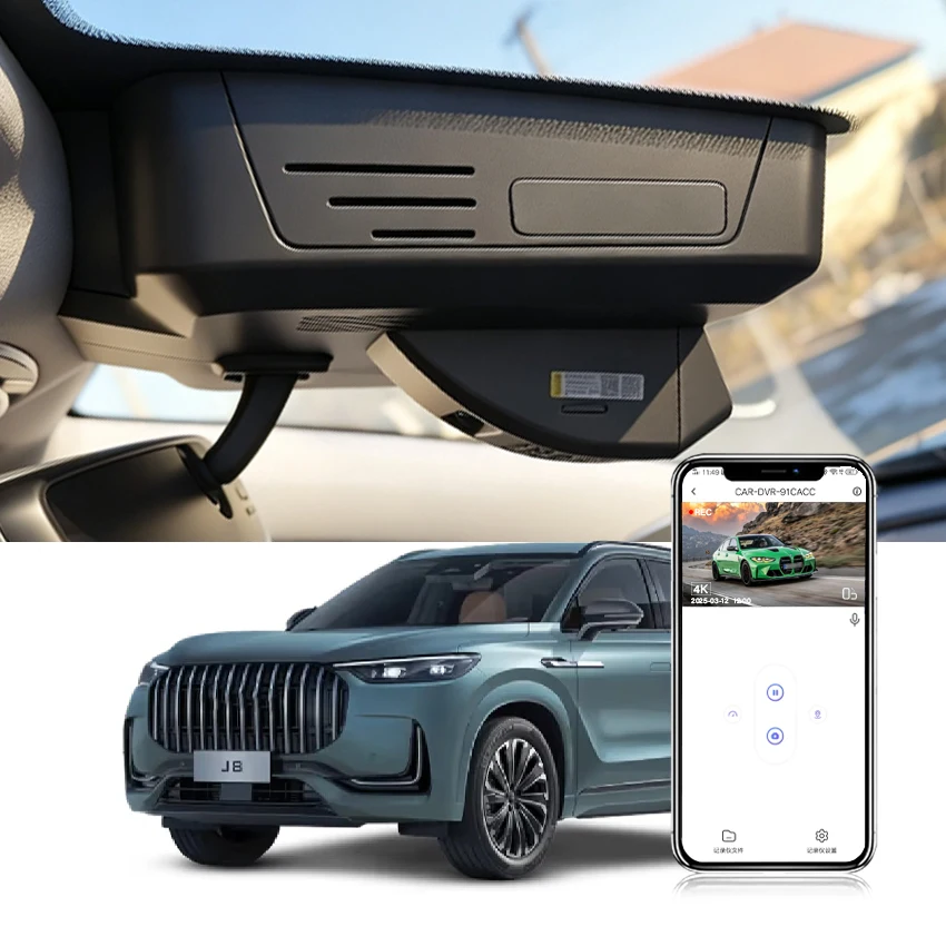 4K Dash Cam For Chery Jaecoo 8 J8 Super Hibrid 2023-2026, Wireless Car Dashcam Camera with Wifi, OEM Style