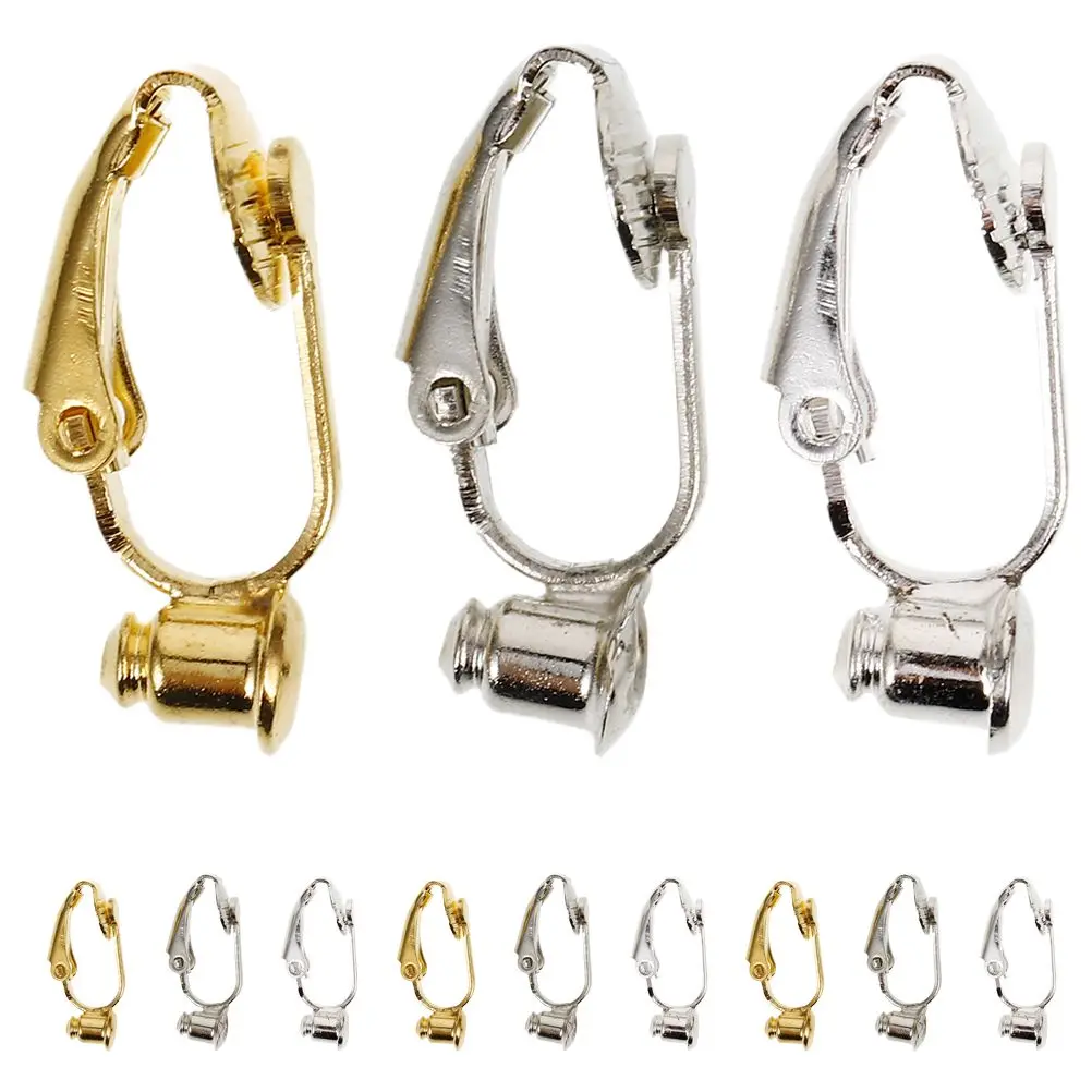

12 Pcs Clip On Earrings Converter Converter Clip On Copper Non Pierced DIY Supplies Jewelry Making Accessories