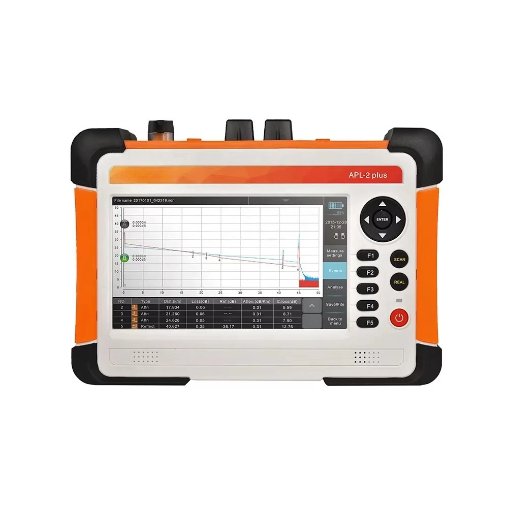 OTDR Multi-Touch Screen SM MM Max.45dB 5 Wavelength Platform OTDR OLS VFL OPM Functions OTDR