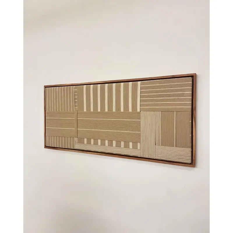 Modern Macrame Hand Woven Cotton Wall Hanging Geometric Decorative Home Room Wall Art for Birthday or Anniversary Celebration