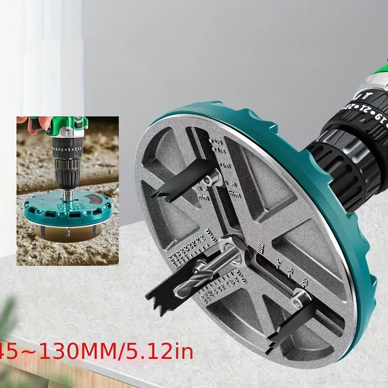 ‌1PC Multi-Function Hole Cutter - Adjustable Drill Bit for Drywall, Plastic, Wood & Metal | Precision Woodworking & DIY Tool‌