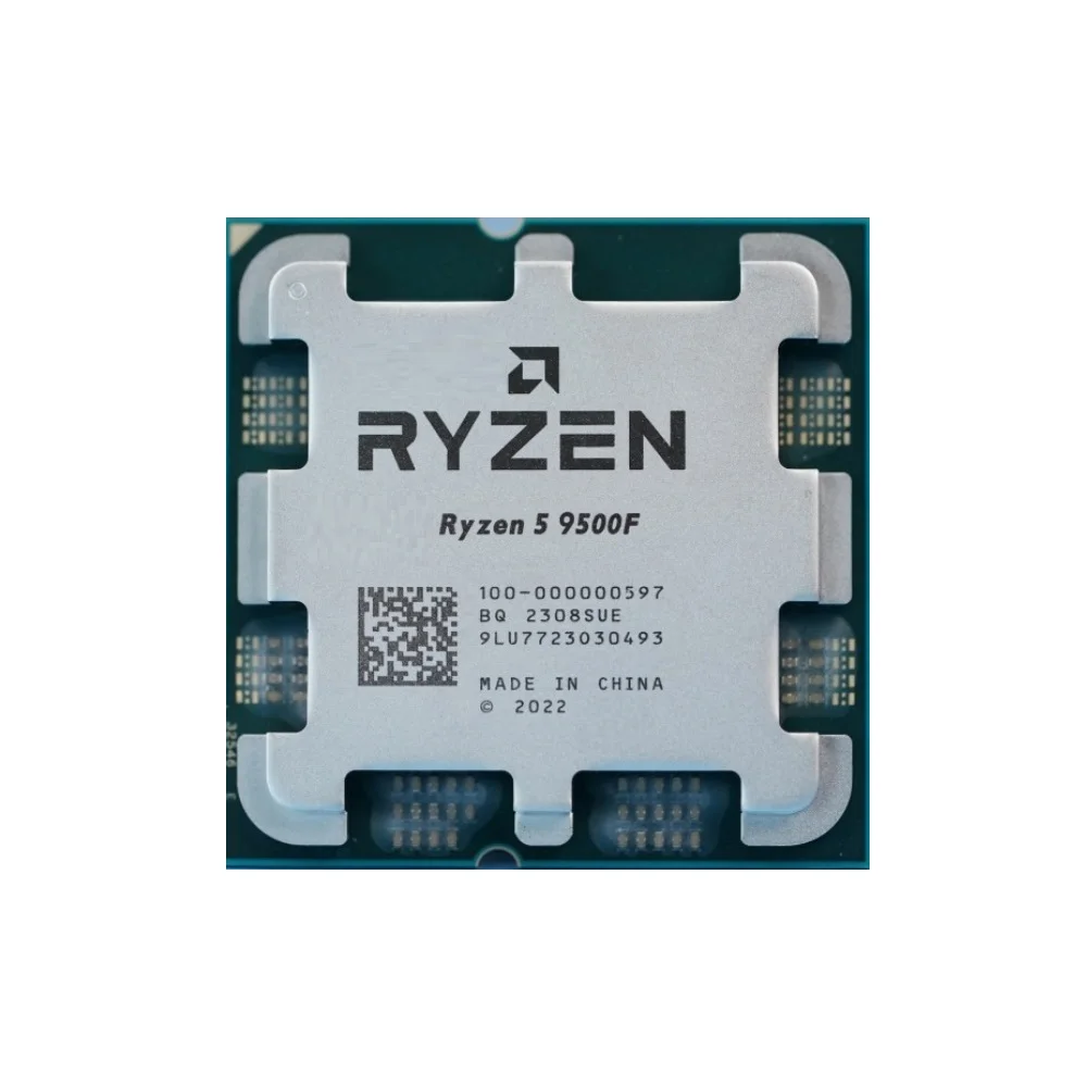 Nuevo Bulk Ryzen 5 9500F R5-9500F 3,8 GHz 6 núcleos 12 hilos CPU procesador 5NM L3 = 32M 100-000001406 Socket AM5 sin enfriador