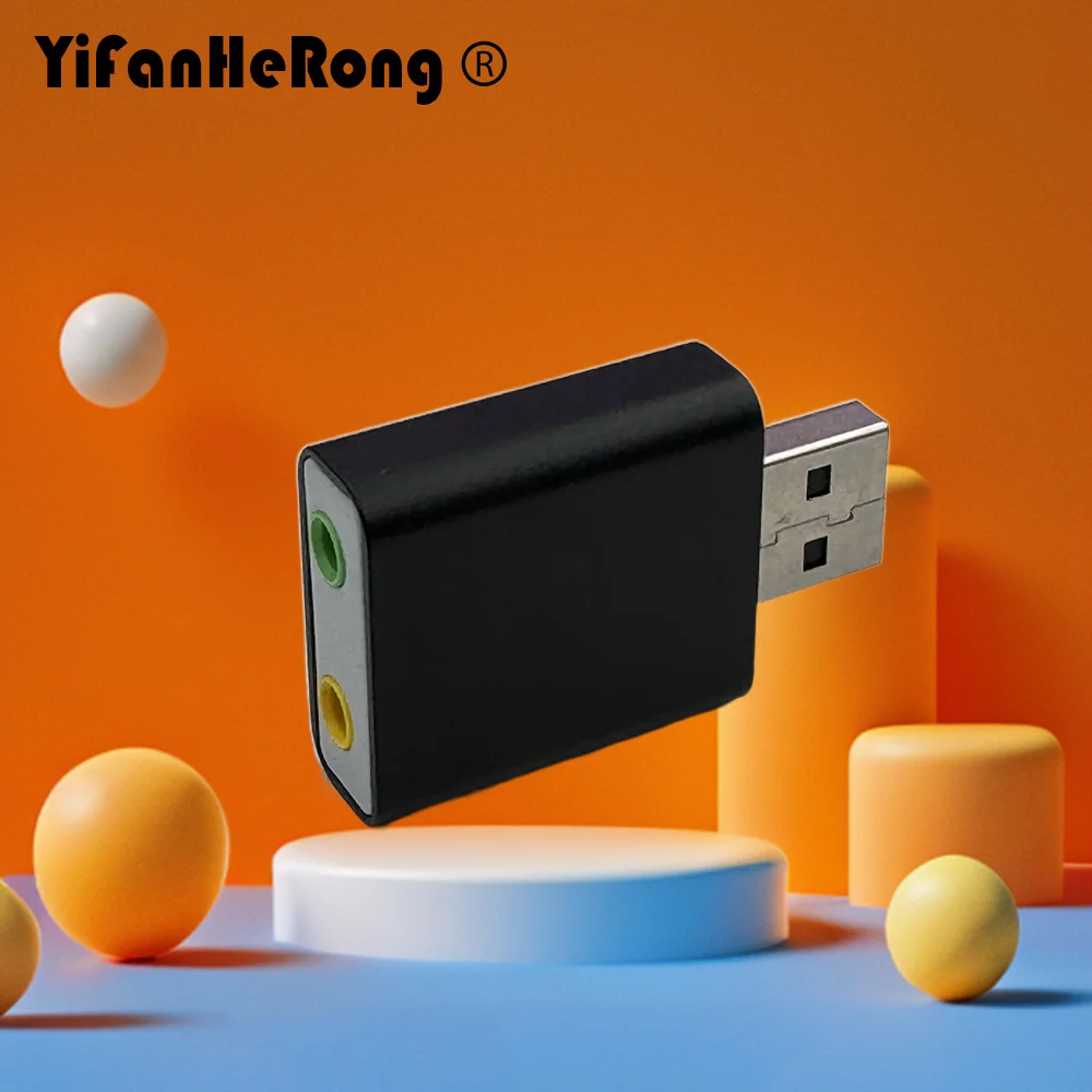 USB Sound Card Audio Interface Headphone Adapter External Sound Card Soundcard for Mic Speaker Laptop Computer