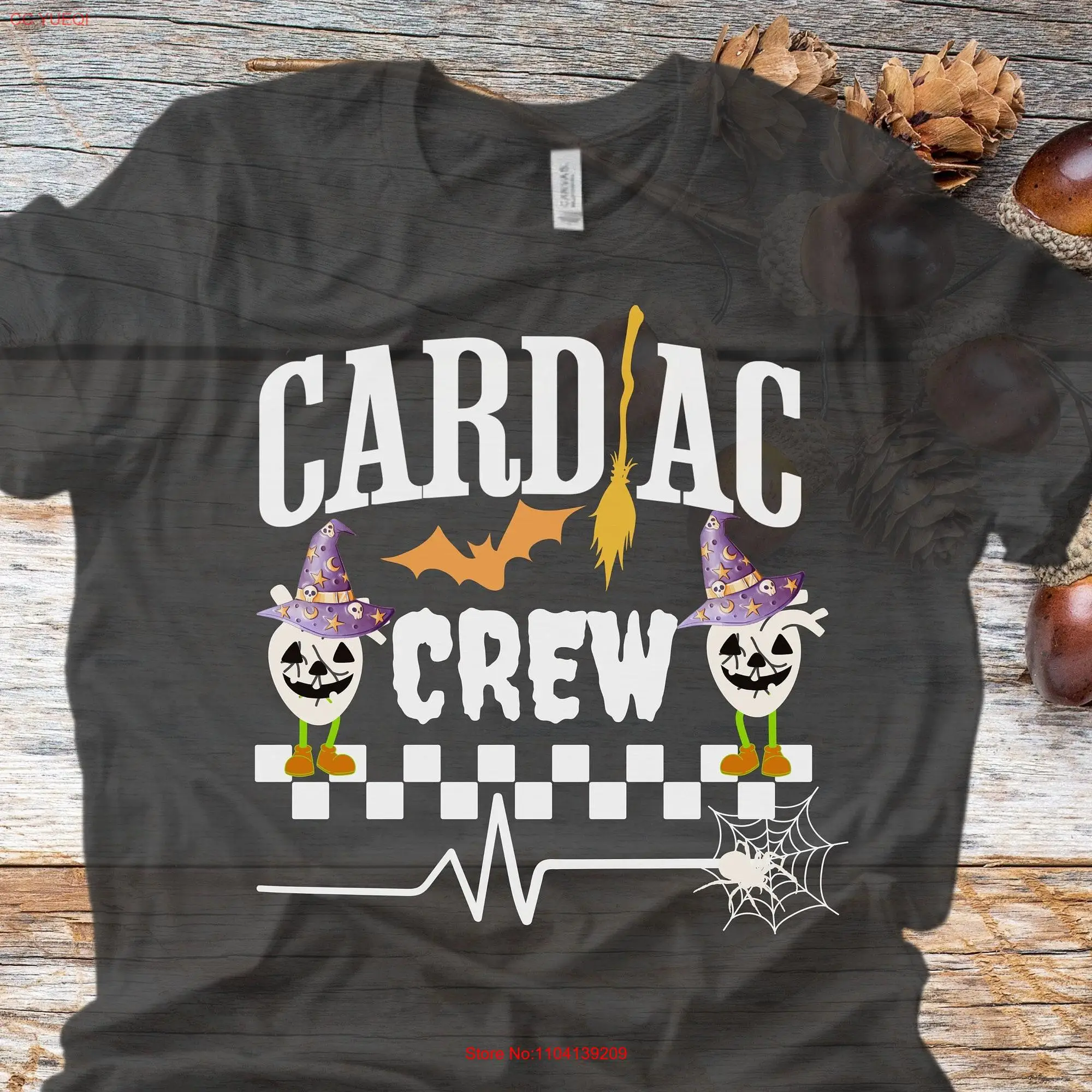 Halloween Cardiac T Shirt Heart Anatomy Anatomical Cath lab Nurse Cardiology Crew CVICU ICU Echo Sonographer