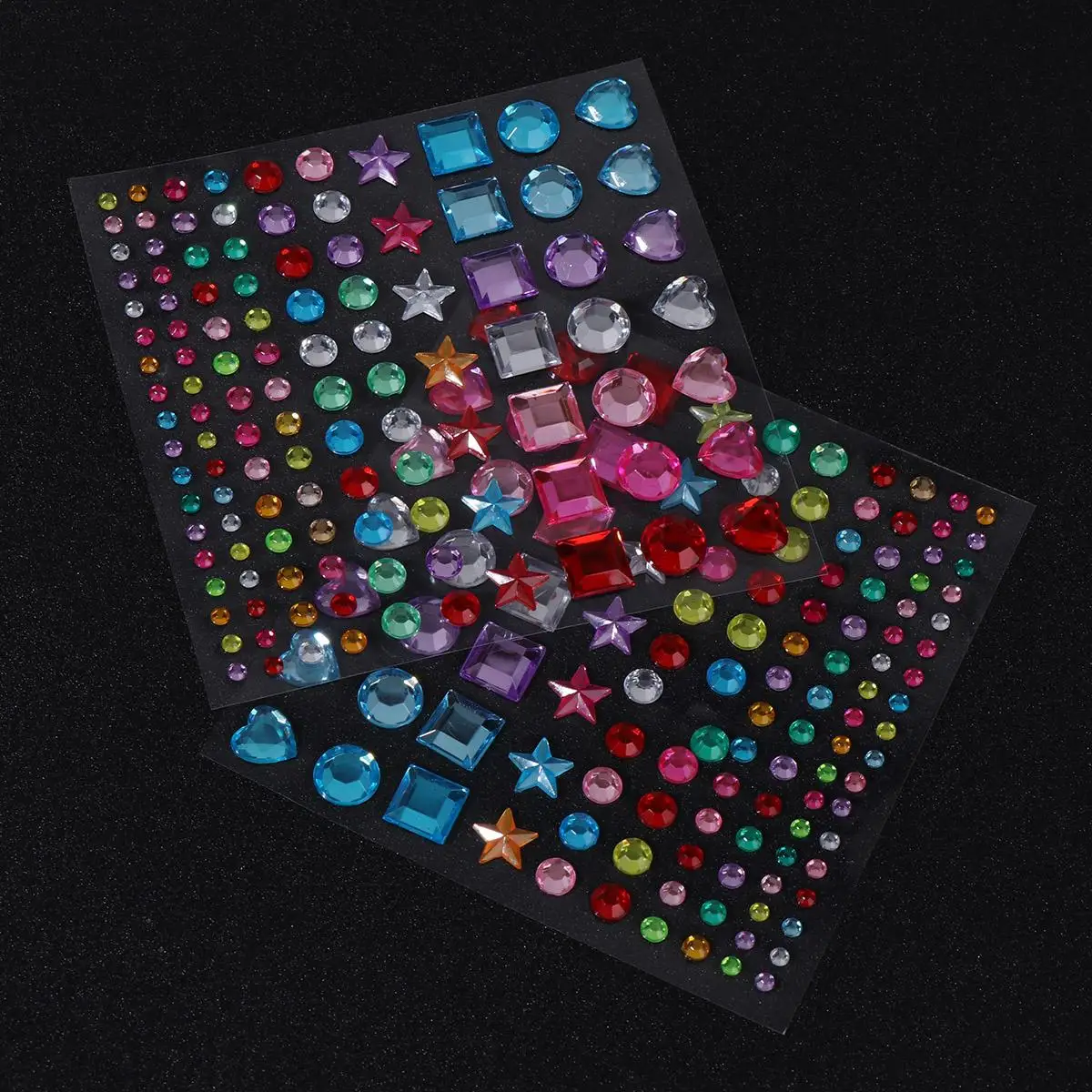

12 Sheets Colorful Crystal Rhinestone Stickers Acrylic Gems for Crafts Decoration Scrapbooks Picture Frames Handmade Gifts