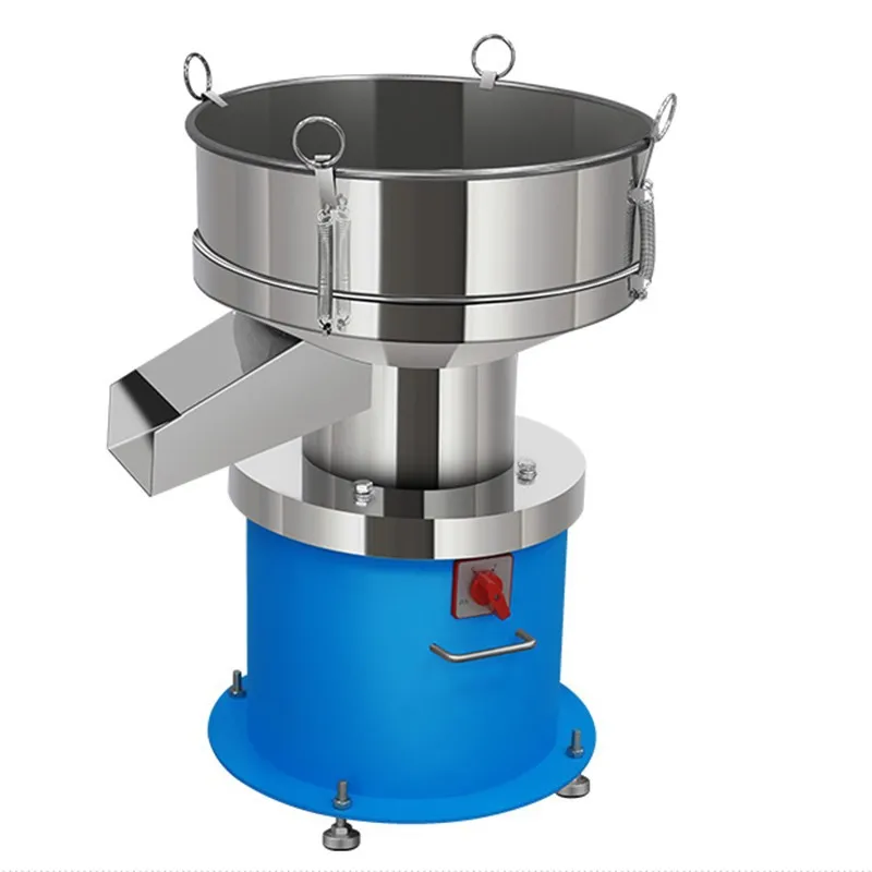 Vibrating sieve machine Flour electric screening machine Soybean milk filter Small stainless steel vibrating sieve machine