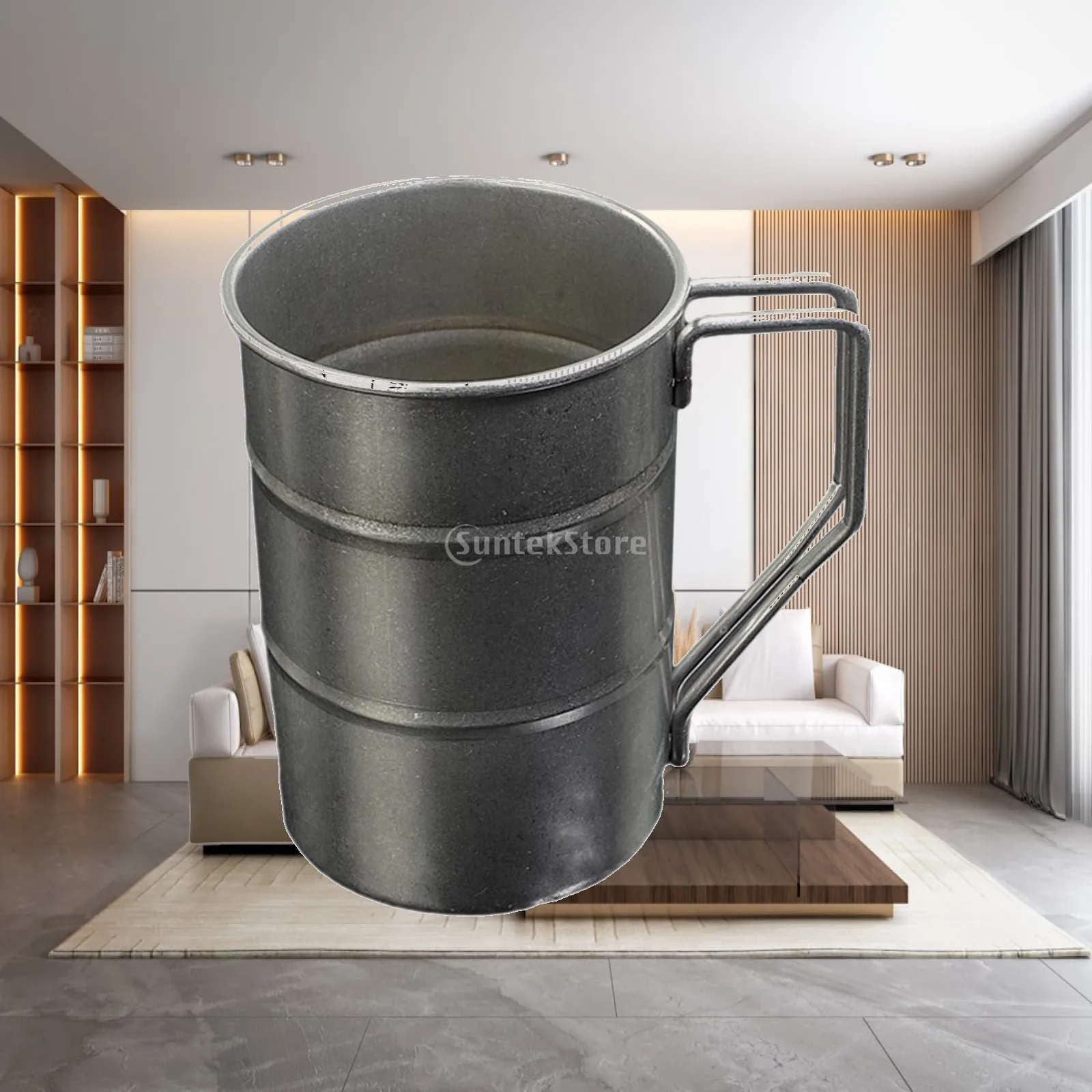 Stainless Steel Camping Mug Beer Mug Photo Props Smooth Drink Cup Coffee Mug for