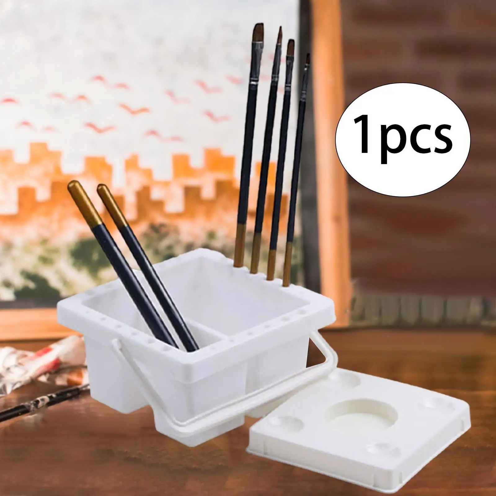 Paint Brush Basin Bucket Home Art Paintbrush Supplies Paint Brush Holder Organizer for Studio Paint Mixing Teacher Artists