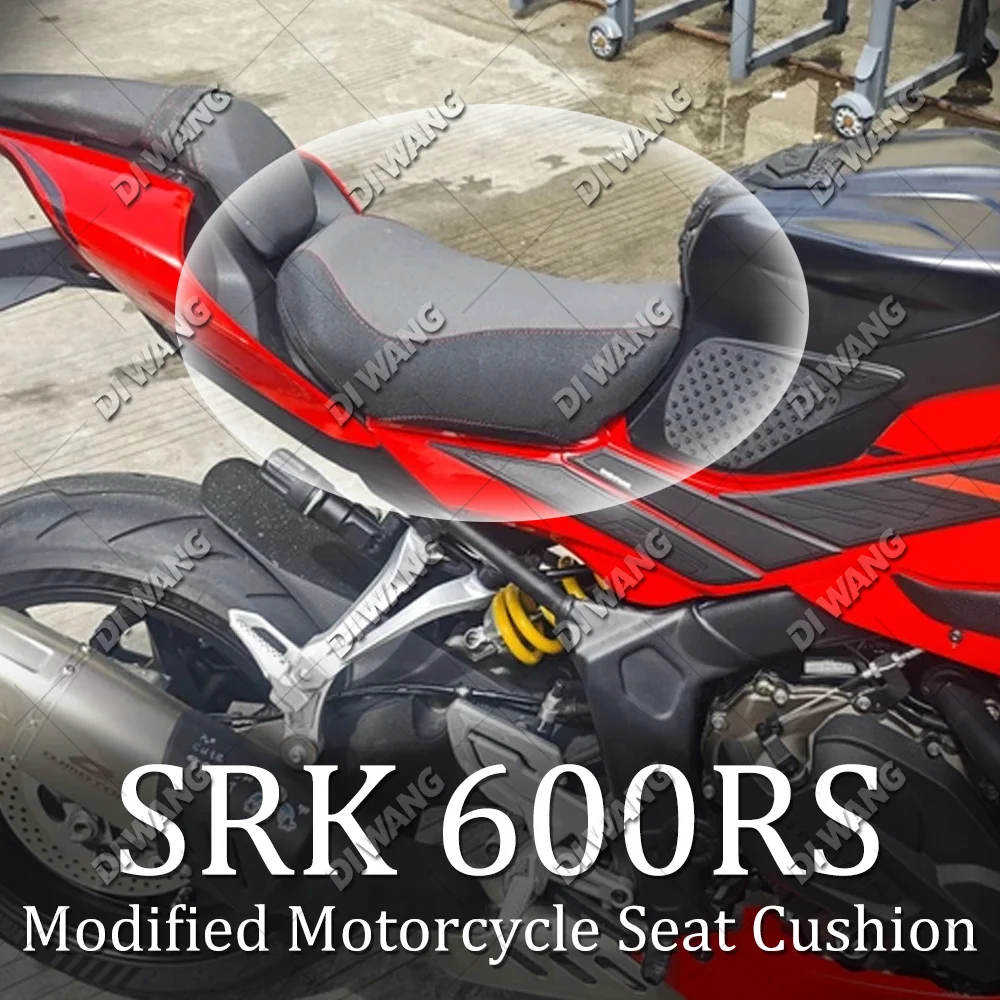For QJMOTOR SRK 600RS Motorcycle Rider Seat Cushion Heightened Lowered Thickened Narrow Comfort Seat Modified