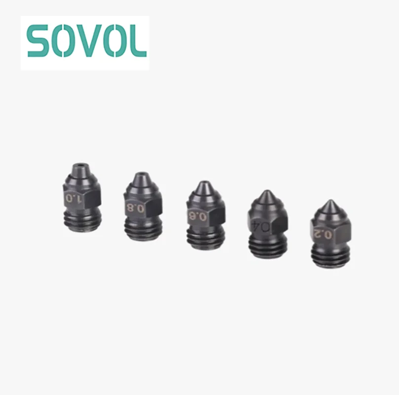 

Наборы насадок из закаленной стали 0,2/0,4/0,6/0,8/1,0 мм для Sovol Zero