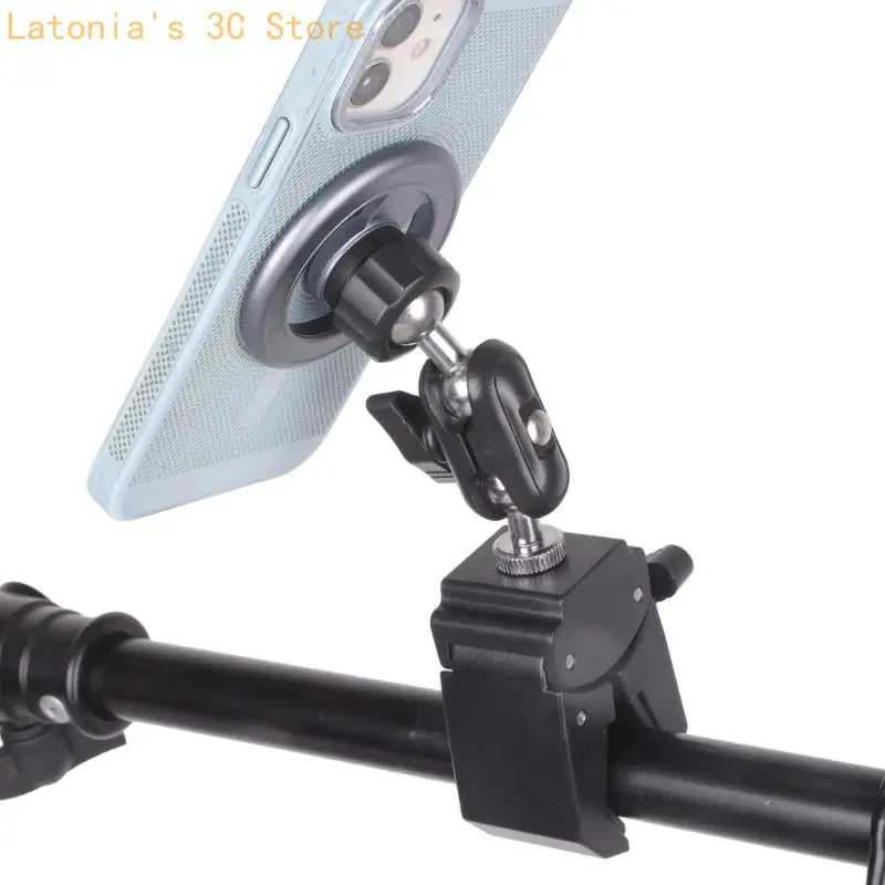 Verstellbarer magnetischer Telefonständer für Lenker-Fitnessgeräte und Kinderwagen X3UB – Detail 9