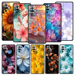 Beauty Flowers Leaves Phone Case For Xiaomi Redmi Note 13 12 5G 11 10 Pro Plus 4G 9S 9 8 7 9T 13C 12C 10C 9C 9A Silicone Cover
