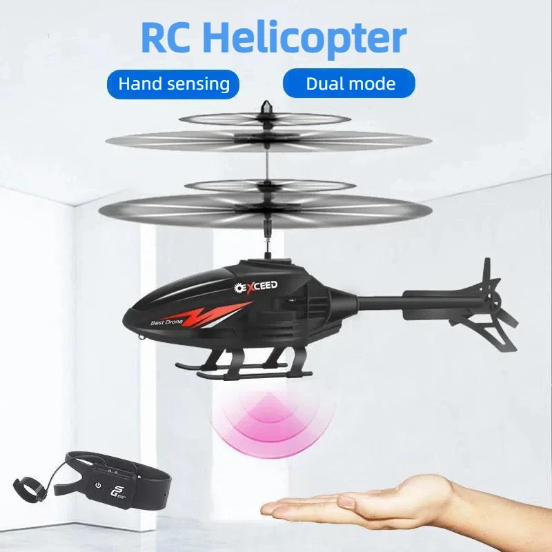 Watch Induction Remote Control Toy RC Helicopter Impact Resistant Helicopter with Lighting Rechargeable Mini RC Drone